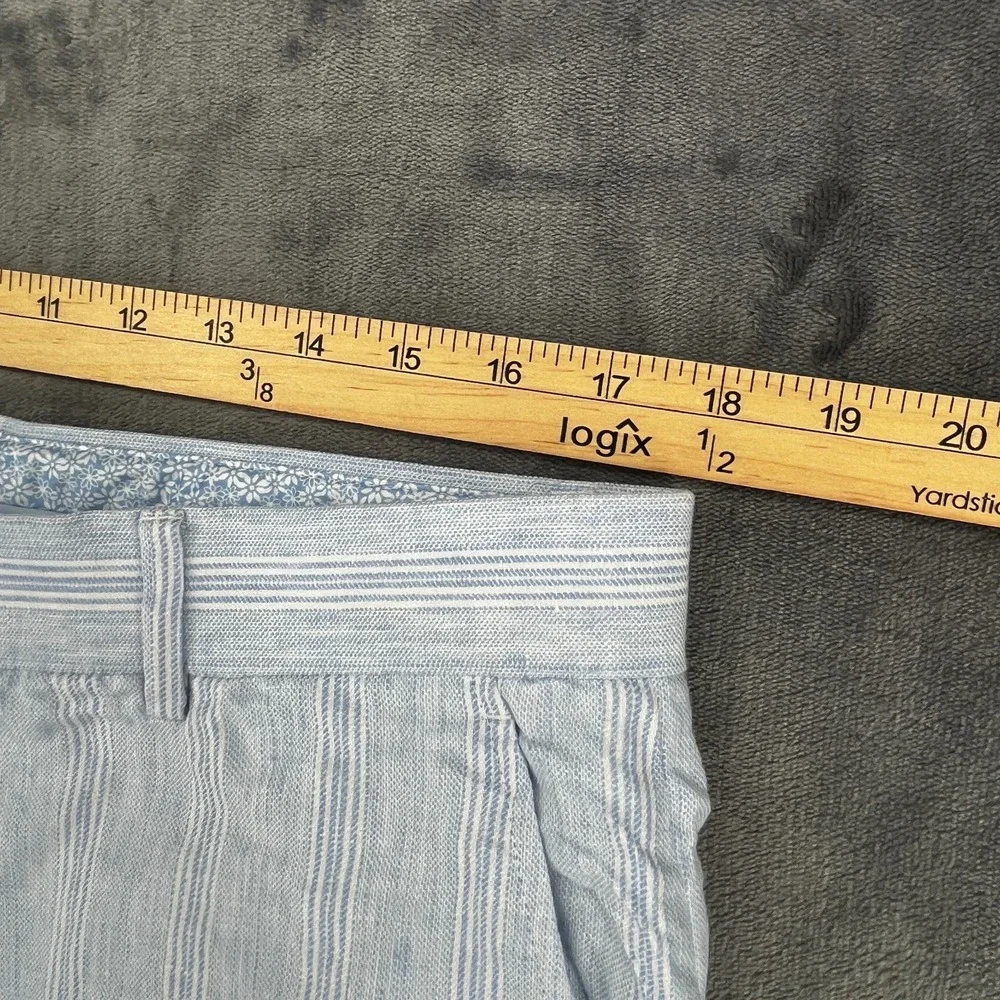 Murano Baird McNutt Linen Pants Mens 38x30 (Fits 36x29) Blue Striped Chino EUC